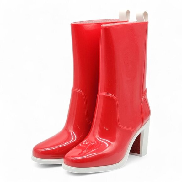 Christian Louboutin Loubirain Boots - PVC and Rubber - Red 39 8.5 US $700 - Picture 2 of 7